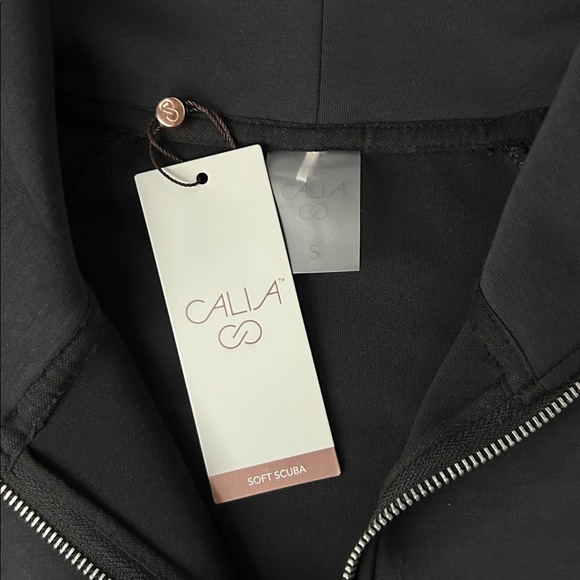 CALIA Women's Soft Scuba 1/4 Zip Pullover Sweatshirt Black Athleisure Top S NEW - Picture 6 of 12